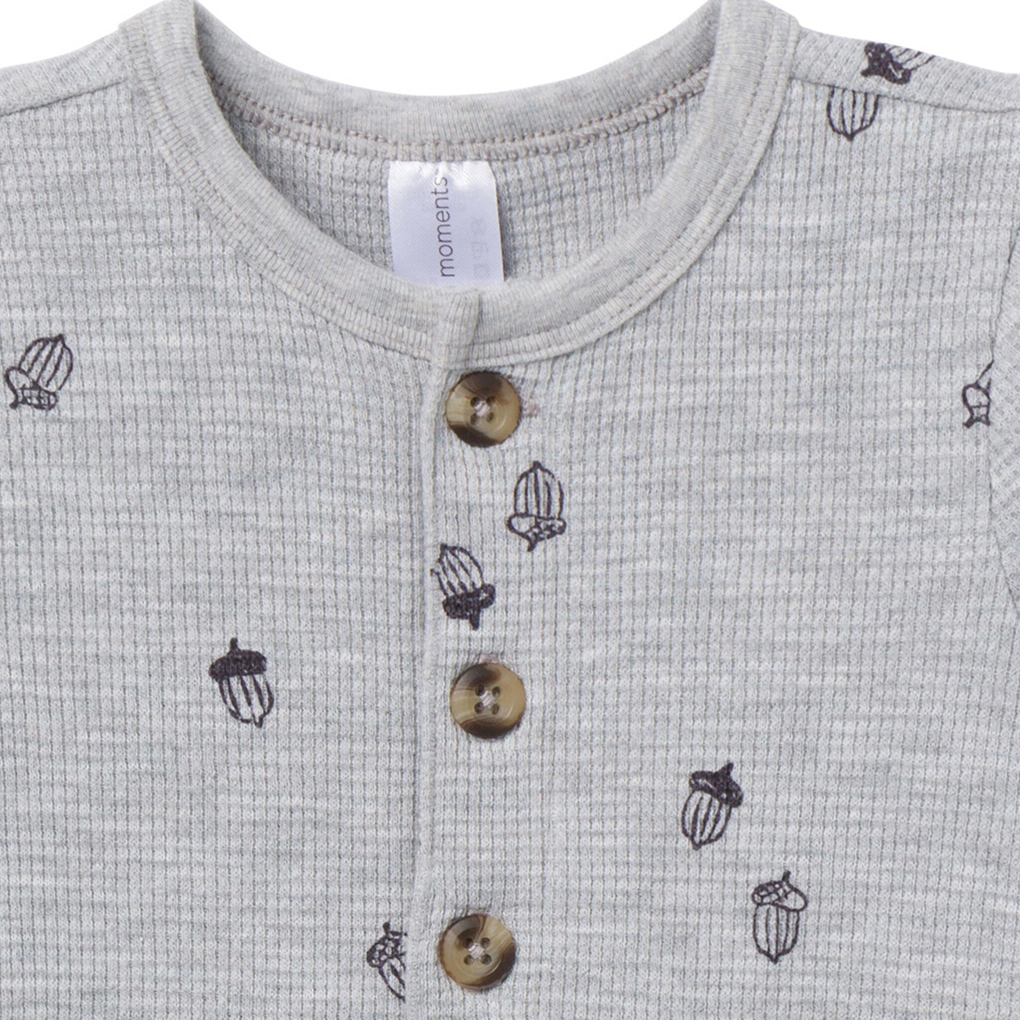 Baby Boys Grey Heather Acorn Slouch Romper Outfits & Sets Modern Moments™ by Gerber® 