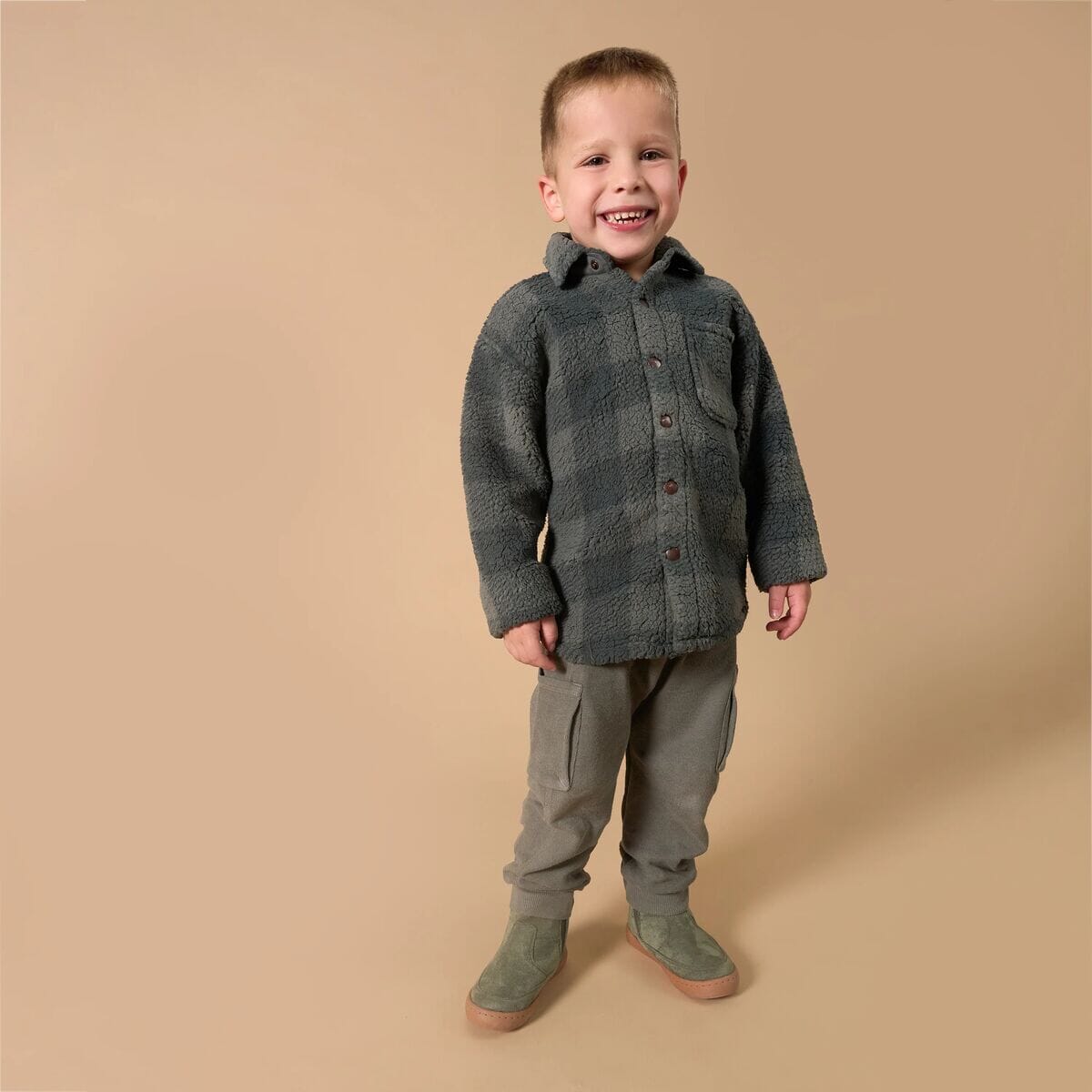 Boys Dark Green Cargo Pocket Sweatpants bottoms modern moments™ by Gerber® 