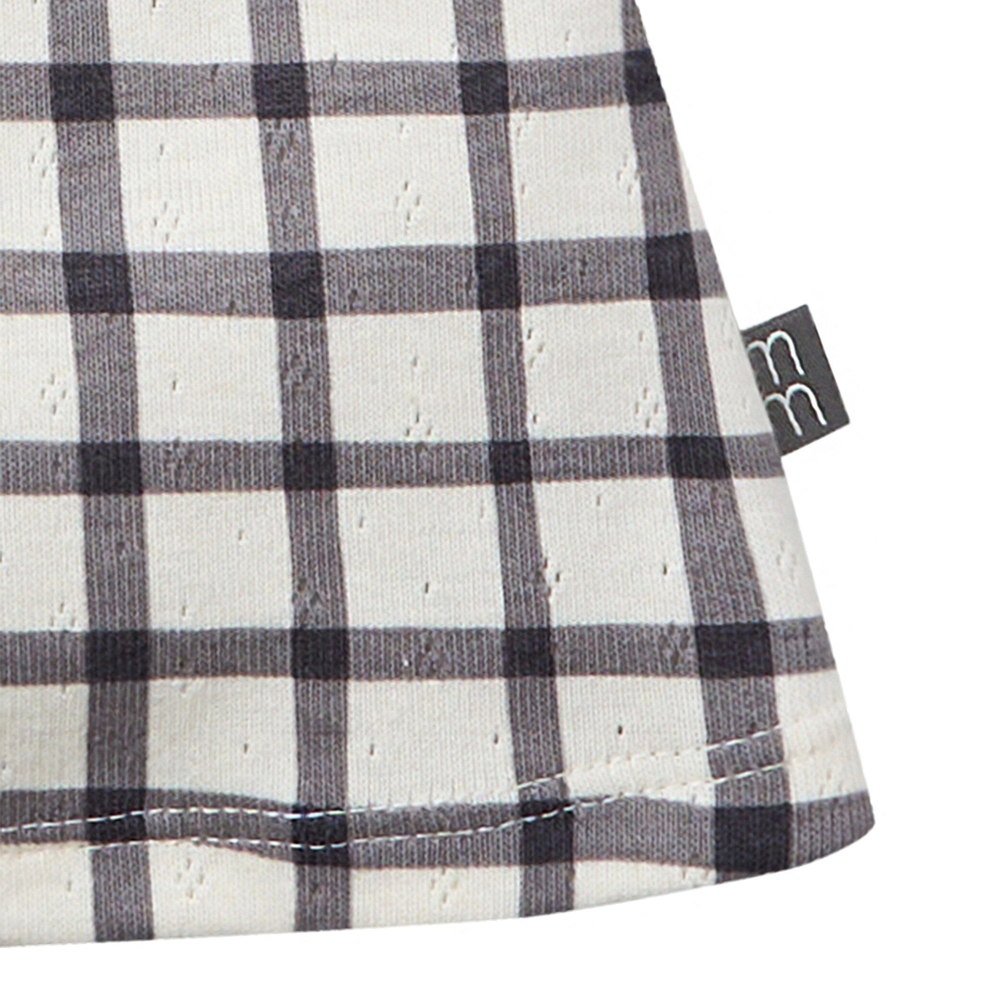 Infant & Toddler Girls Dark Grey Plaid Ruffle Sleeve Top Tops Modern Moments™ by Gerber® 