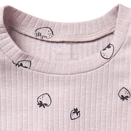 Infant & Toddler Girls Light Lilac Strawberry Ruffle Sleeveless Top