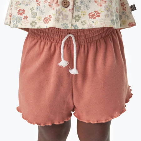 Infant & Toddler Girls Rose Smocked Wide Leg Shorts