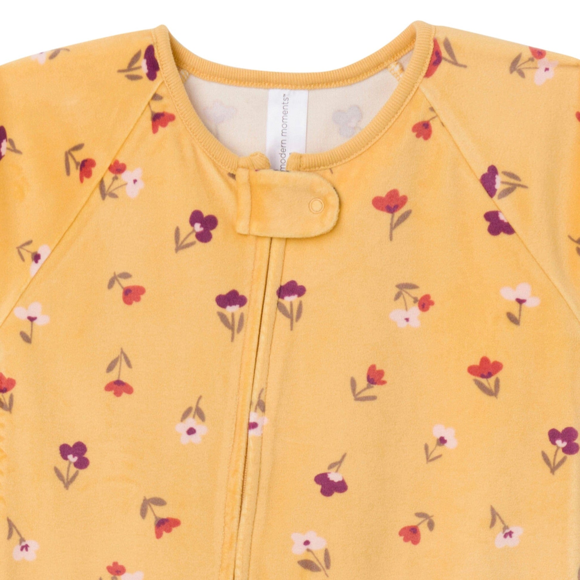 Infant & Toddler Girls Yellow Floral Blanket Sleeper Sleepwear Modern Moments™ by Gerber® 