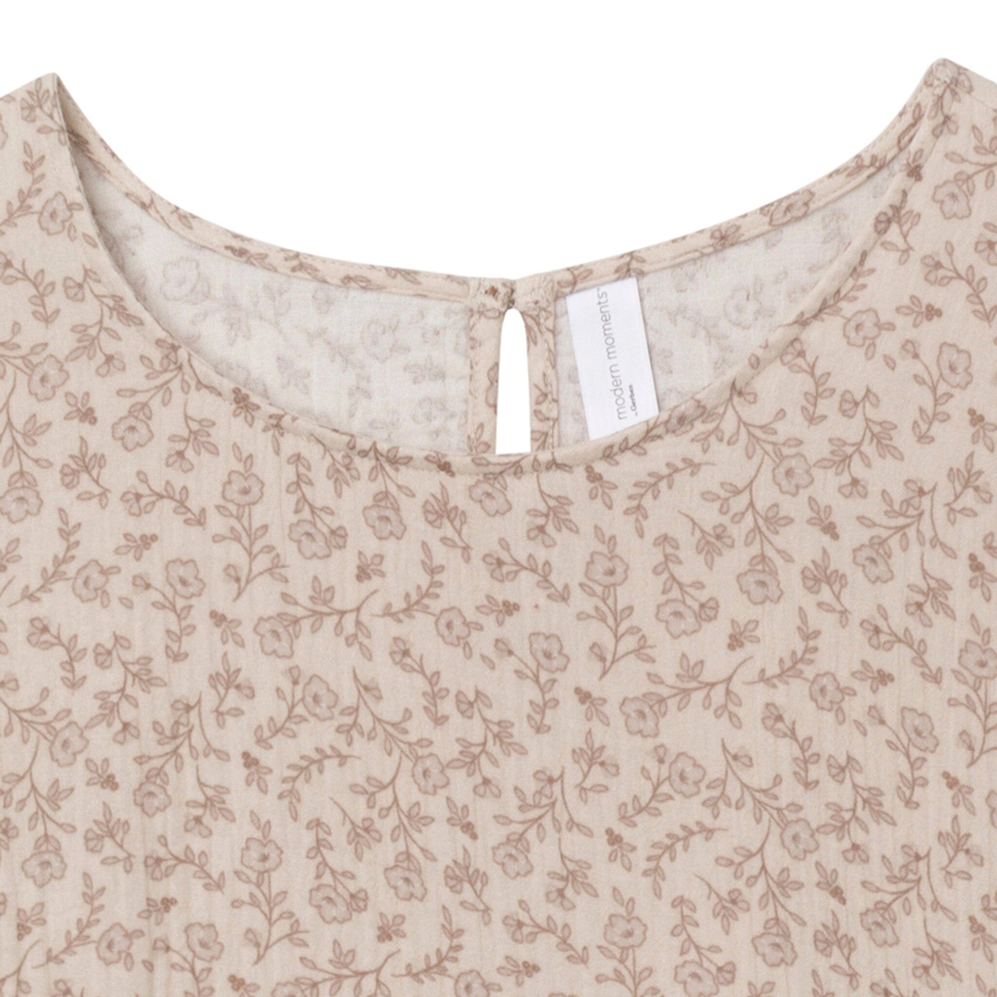 Womens Tan Floral Gauze Dress Dresses Modern Moments™ by Gerber® 