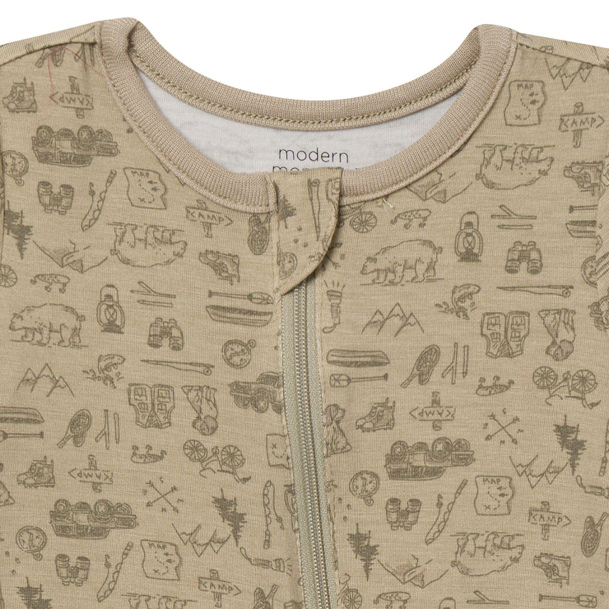 2-Pack Baby Boys Elm Petite Camp/Dusty Olive Footless Romper Sleepwear Modern Moments™ by Gerber® 