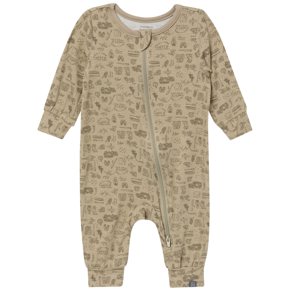 2-Pack Baby Boys Elm Petite Camp/Dusty Olive Footless Romper Sleepwear Modern Moments™ by Gerber® 