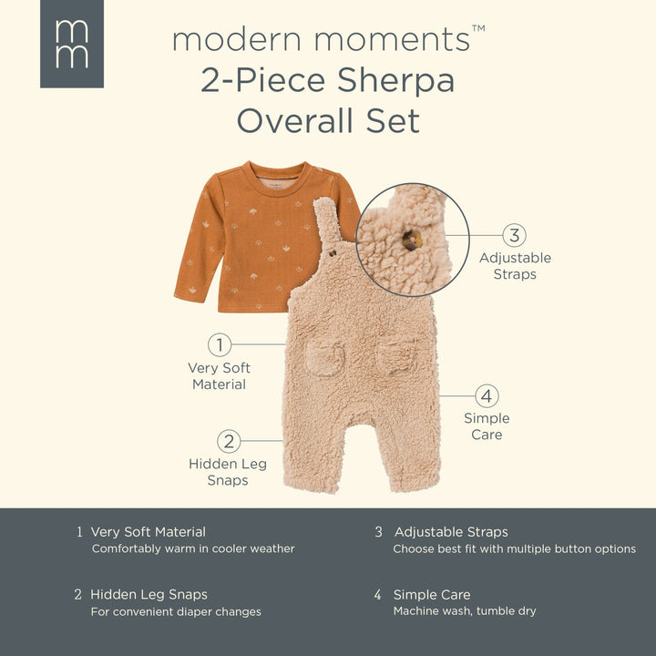 2-Pack Baby Boys Lt Tan Microplush Overall Outfits & Sets Modern Moments™ by Gerber® 