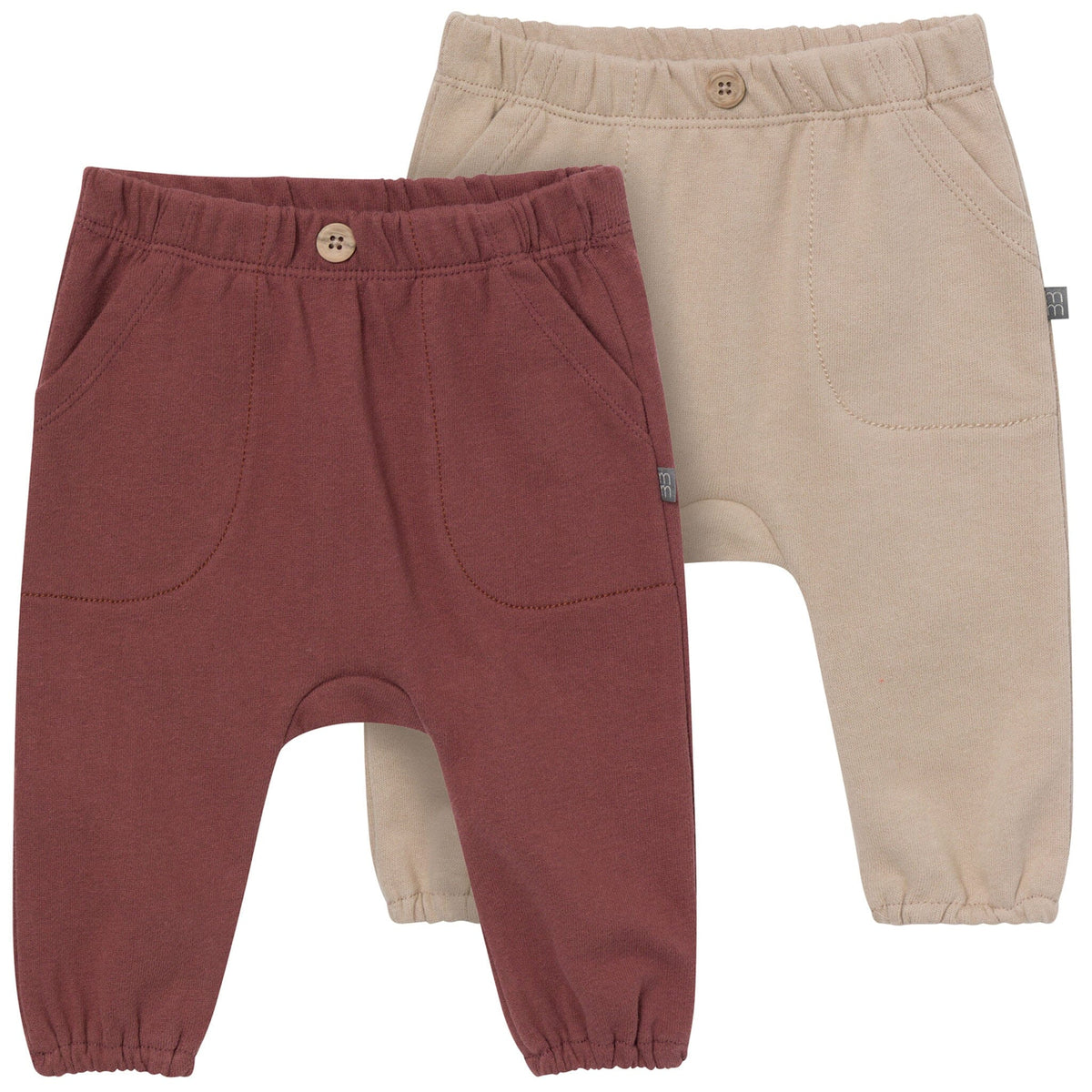 2-Pack Baby Boys Maroon/Stone Harem Pants Modern Moments™ by Gerber® 