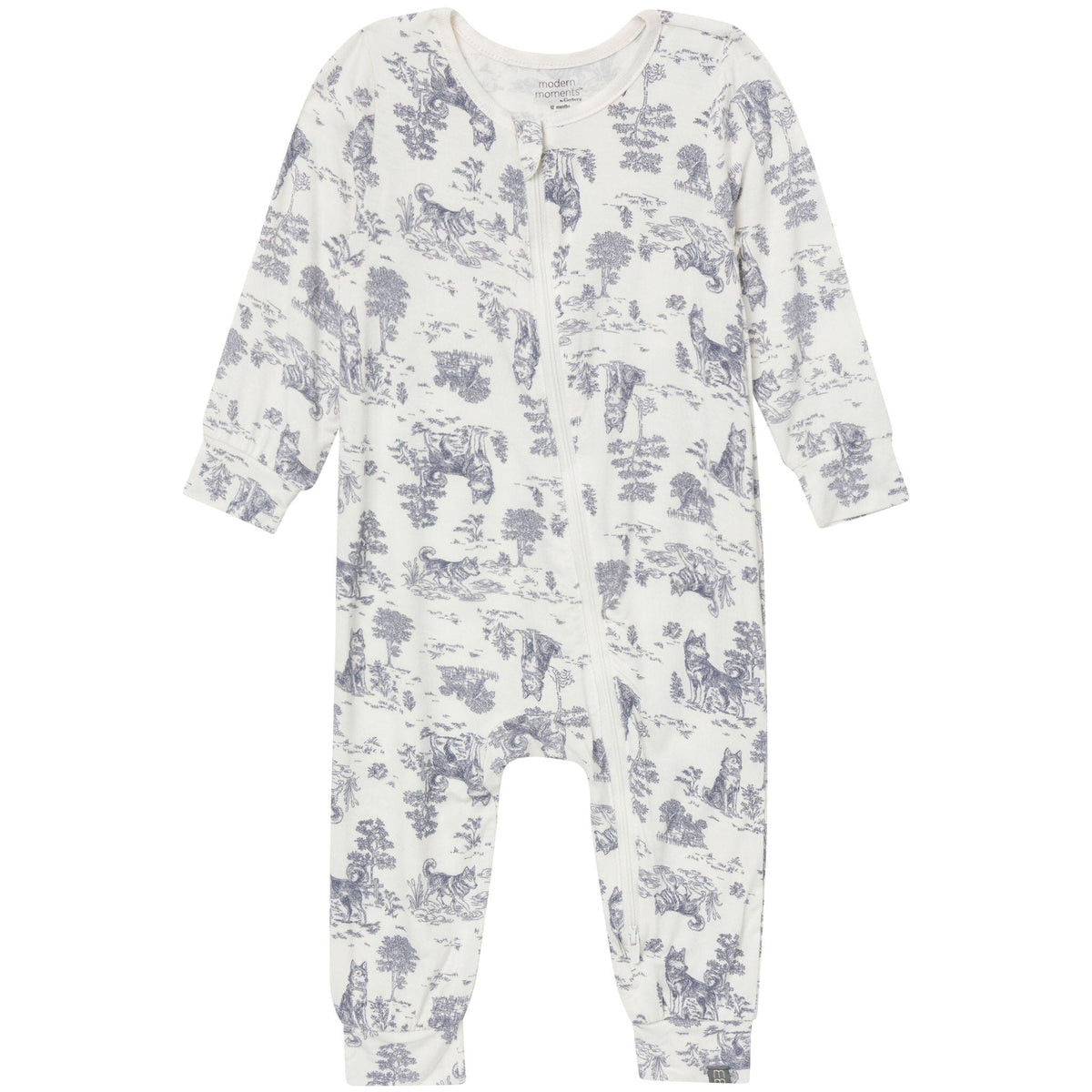 2-Pack Baby Boys Tofu Husky/Flintsone Footless Romper Sleepwear Modern Moments™ by Gerber® 