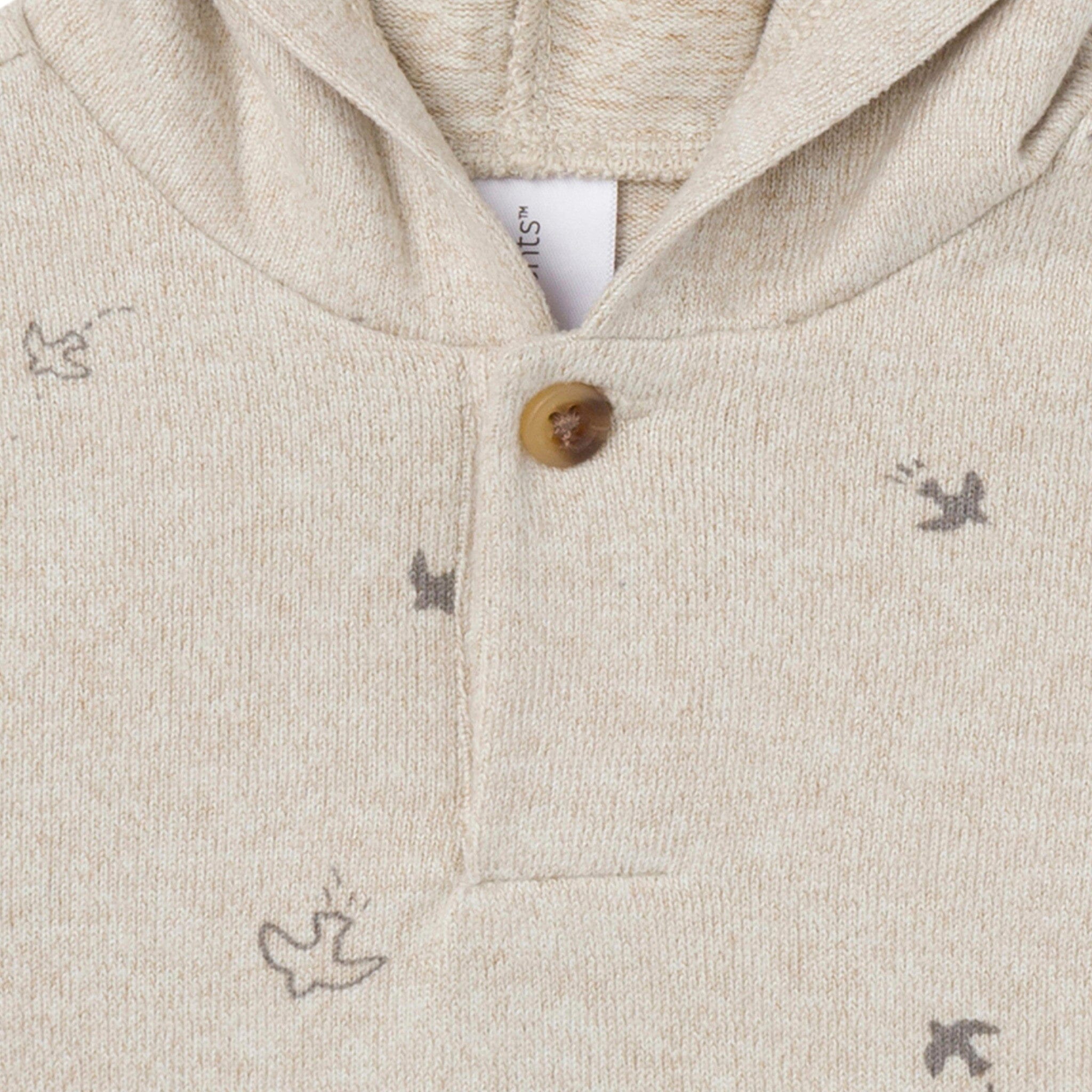 2-Piece Baby Boys Oatmeal Heather Hooded Brushed Hacci Set Outfits & Sets Modern Moments™ by Gerber® 