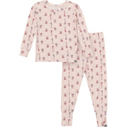 2-Piece Baby Girls Ballerina Pink Snug Fit Pajama Sleepwear Modern Moments™ by Gerber® 