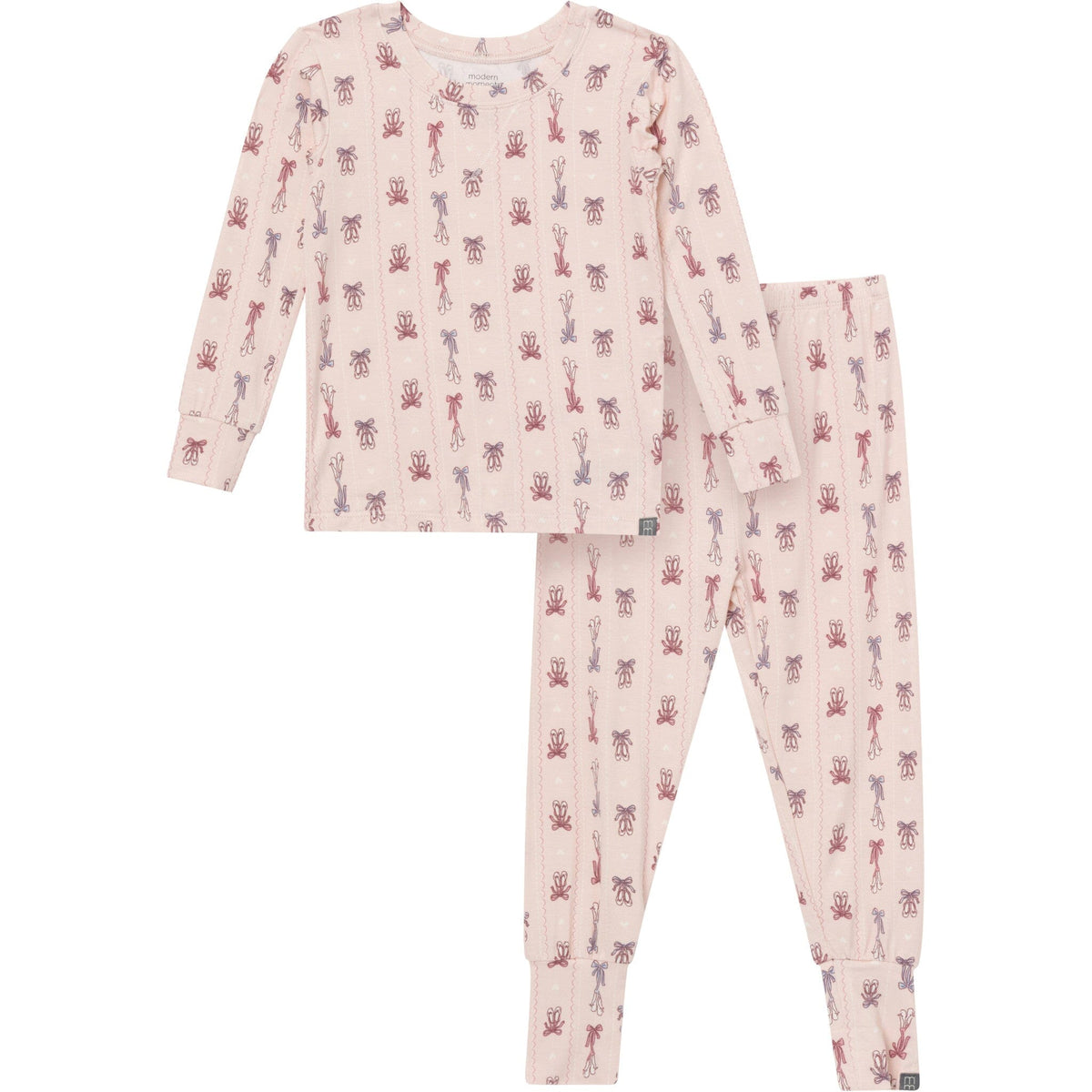 2-Piece Baby Girls Ballerina Pink Snug Fit Pajama Sleepwear Modern Moments™ by Gerber® 