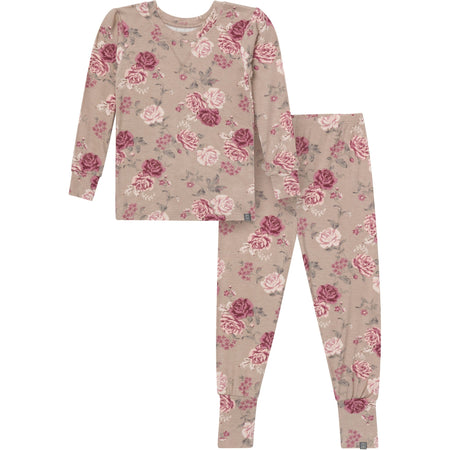 2-Piece Infant & Kid Girls Stone Rose Snug Fit Pajama
