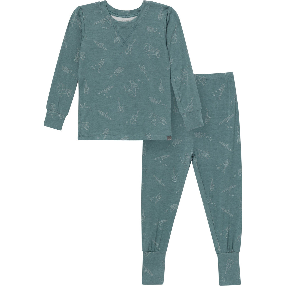 2-Piece Baby Neutral Dark Teal Snug Fit Pajama Sleepwear Modern Moments™ by Gerber® 