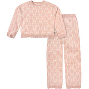 2-Piece Infant & Toddler Girls Dusty Rose Jacquard Sweater & Pant Set Outfits & Sets Modern Moments™ by Gerber® 