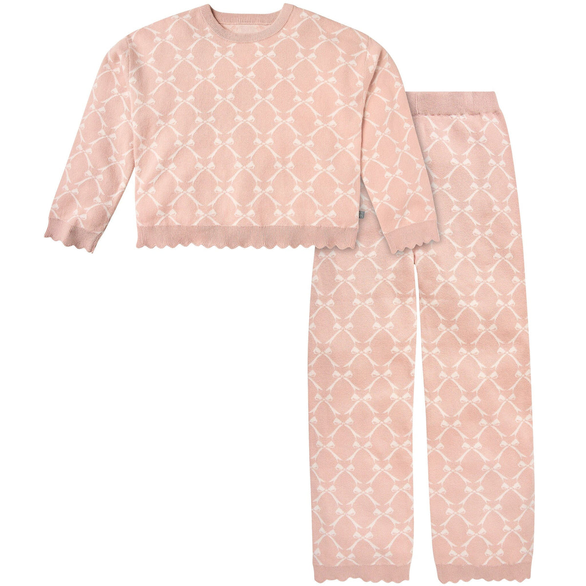 2-Piece Infant & Toddler Girls Dusty Rose Jacquard Sweater & Pant Set Outfits & Sets Modern Moments™ by Gerber® 