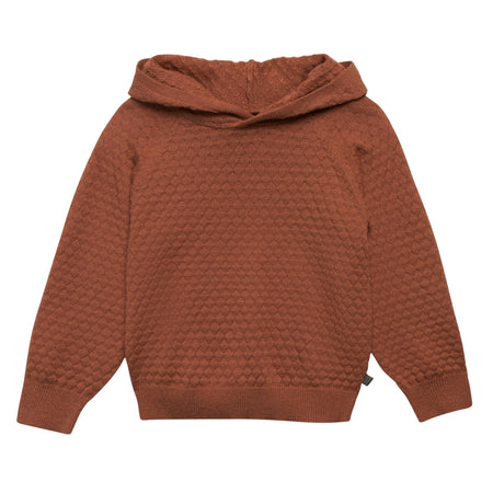 2-Piece Toddler Girls Md Brown Sweater Knit Hoodie Set