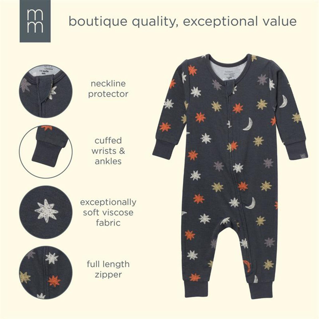Neutral Stars & Moon Viscose Snug Fit Footless Pajamas sleepwear modern moments™ by Gerber® 