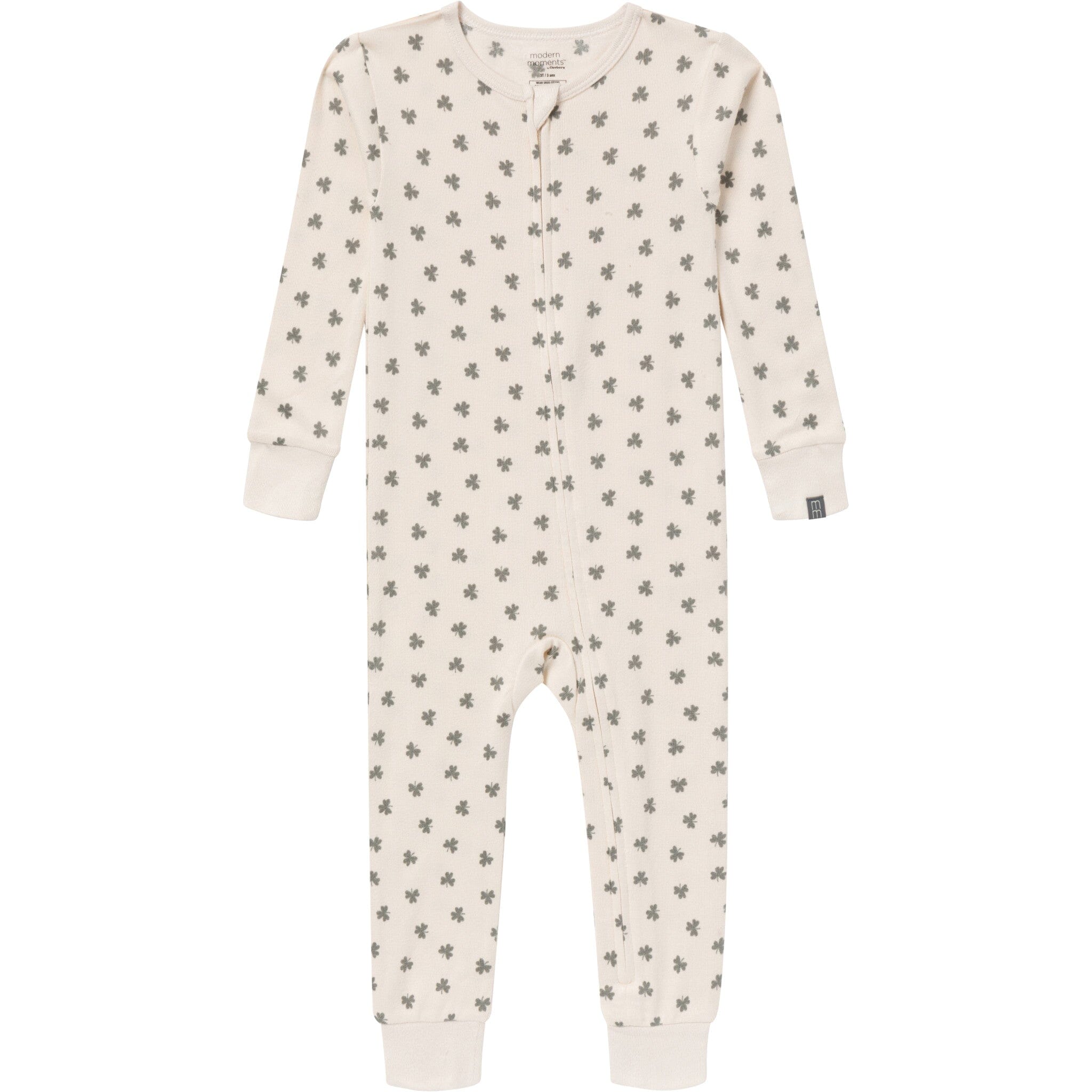 Baby & Toddler Neutral Beige Shamrock Tight Fitting Footless Pajamas sleepwear Modern Moments™ by Gerber® 