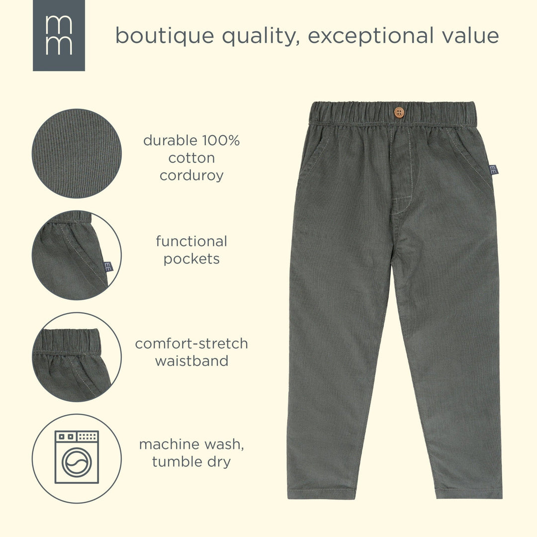 Boys Dark Grey Corduroy Pants bottoms modern moments™ by Gerber® 