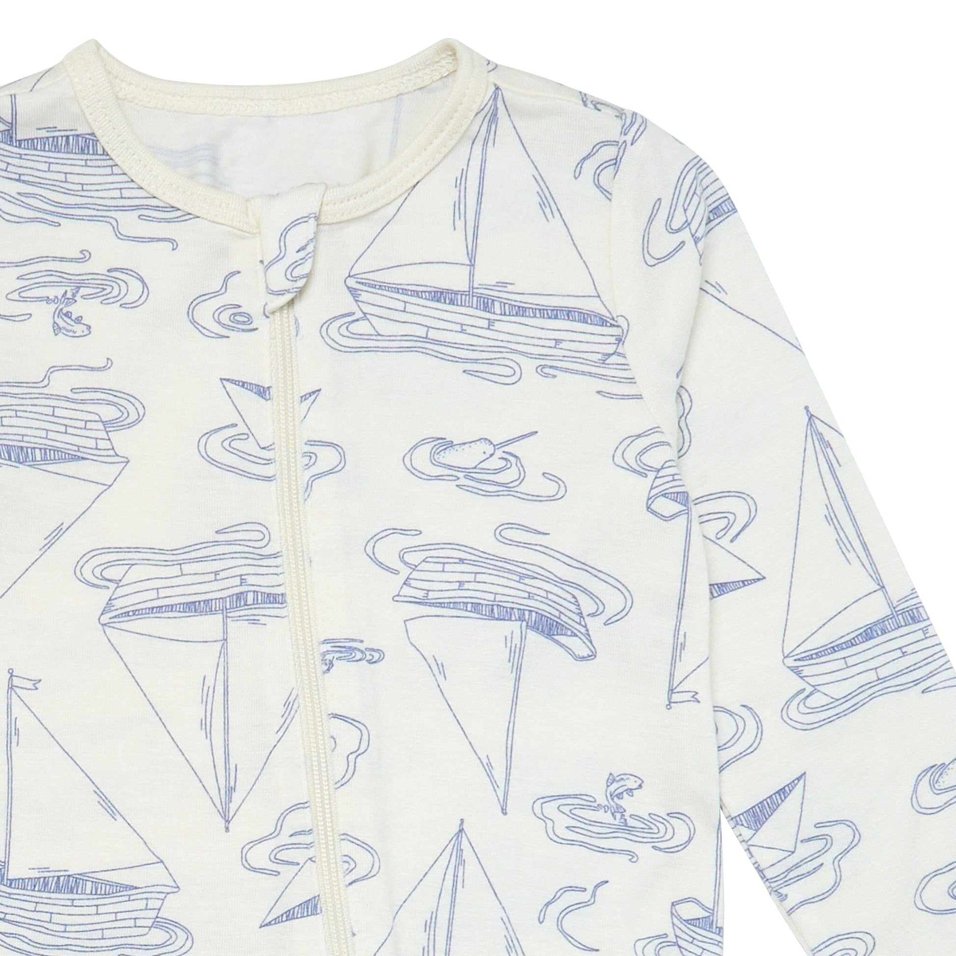 2-Pack Baby Boys Ivory Sailboat Sleep 'N Play With Mittens sleepwear Modern Moments™ by Gerber® 