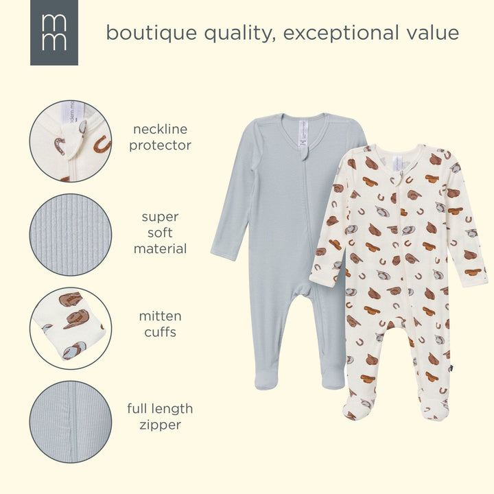 2-Pack Baby Boys Western Sleep 'N Plays with Mitten Cuffs sleepwear modern moments™ by Gerber® 