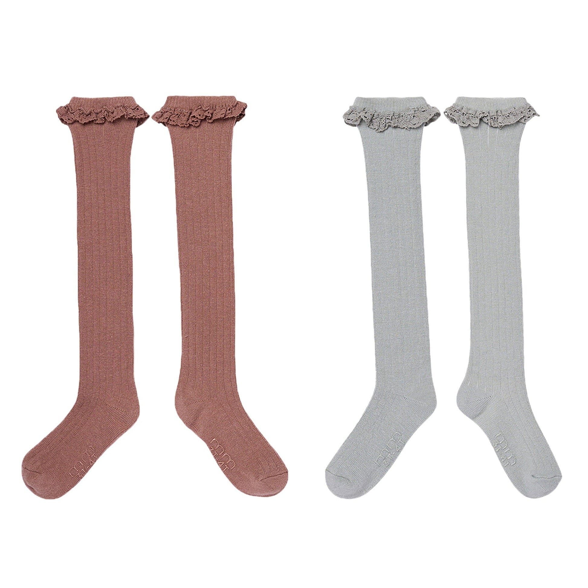 2-Pack Toddler Girls Neutral Lace Knee Socks socks modern moments™ by Gerber® 