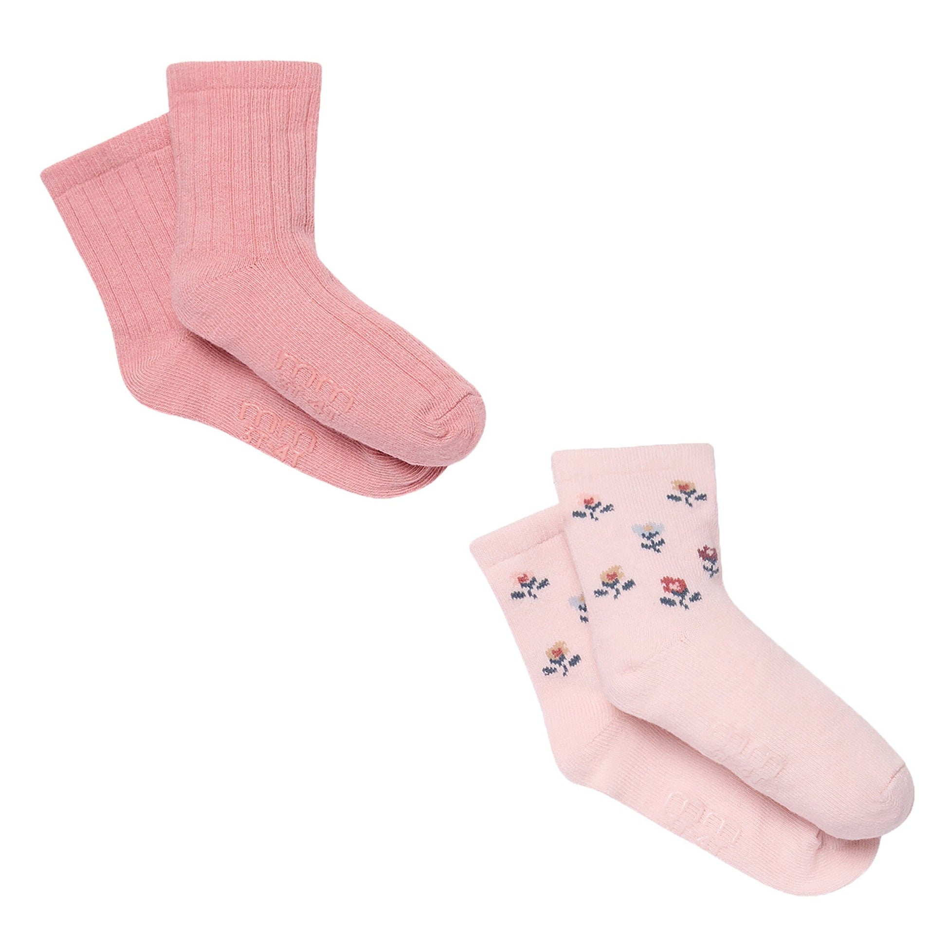 2-Pack Toddler Girls Pink Floral Knit Socks socks modern moments™ by Gerber® 
