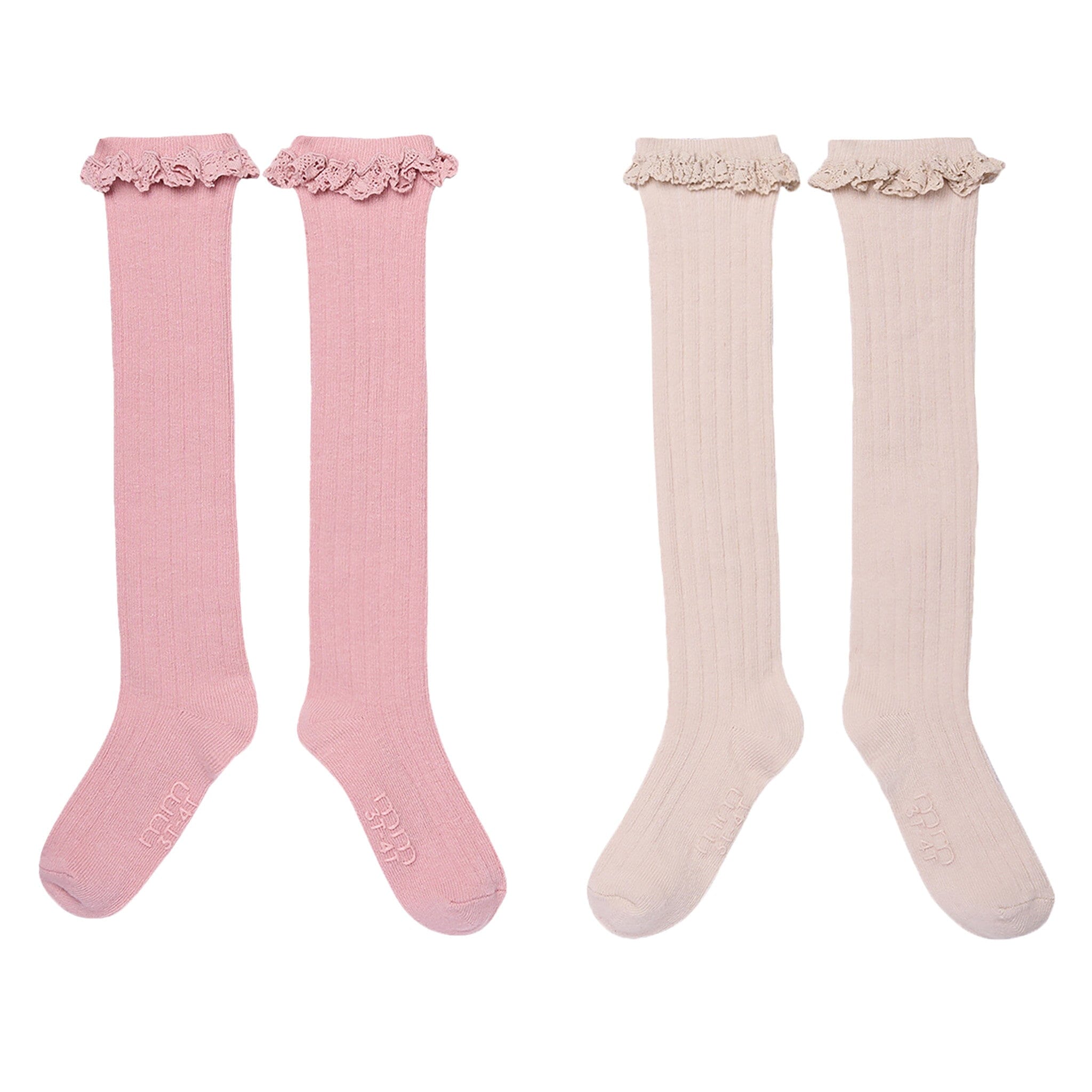 2-Pack Toddler Girls Pink Lace Knee Socks socks modern moments™ by Gerber® 