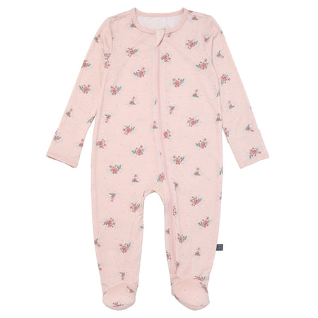 2-Pack Baby Girls Pink Roses Sleep 'N Plays With Mitten Cuffs