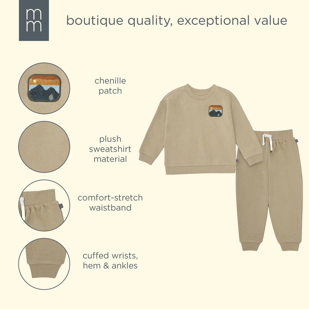 2-Piece Boys Olive Mountain Sweatshirt and Jogger Set outfits modern moments™ by Gerber® 