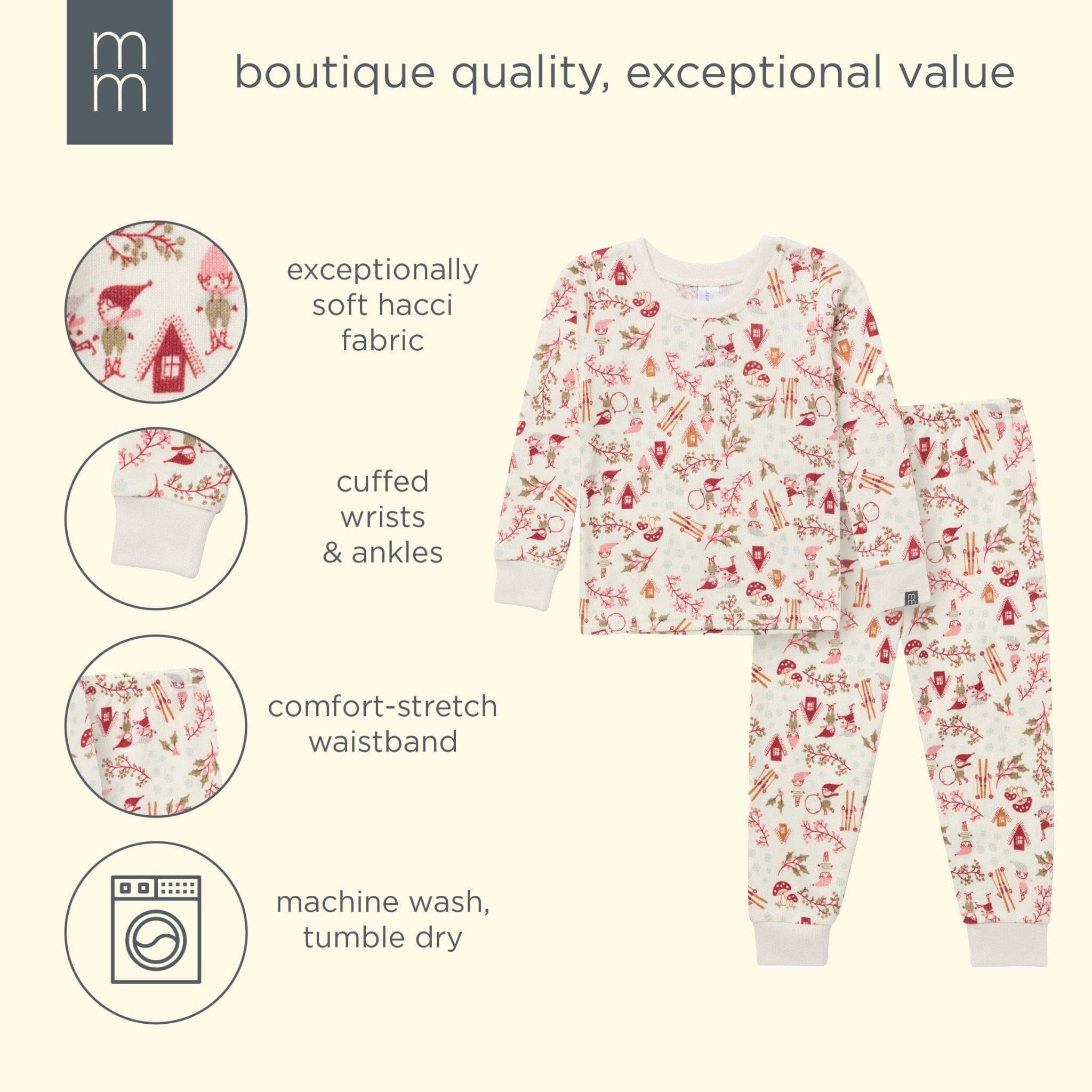 2-Piece Girls Winter Joy Snug Fit Pajama Set sleepwear modern moments™ by Gerber® 