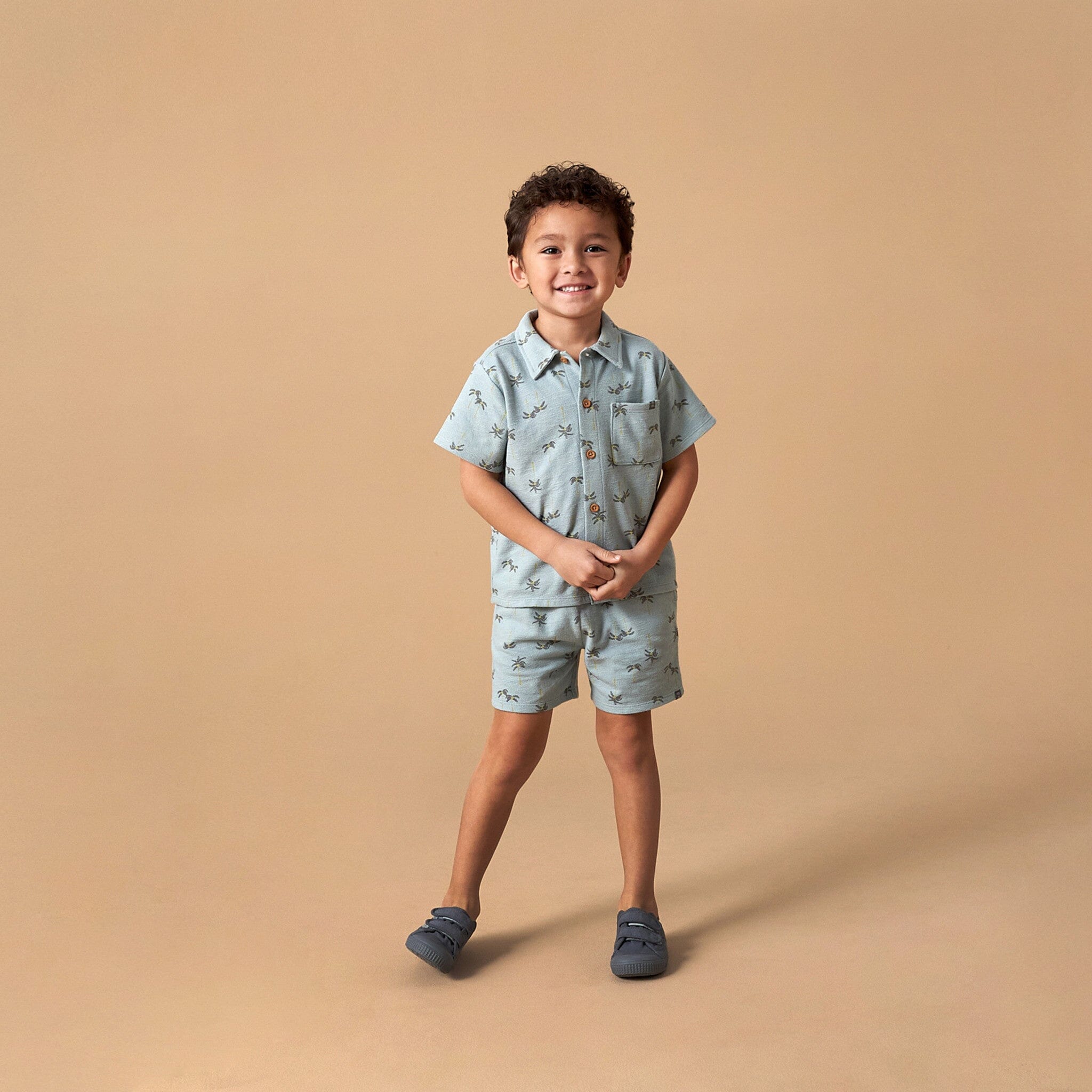 2-Piece Infant & Toddler Boys Blue Resort Shirt and Shorts Set outfits Modern Moments™ by Gerber® 