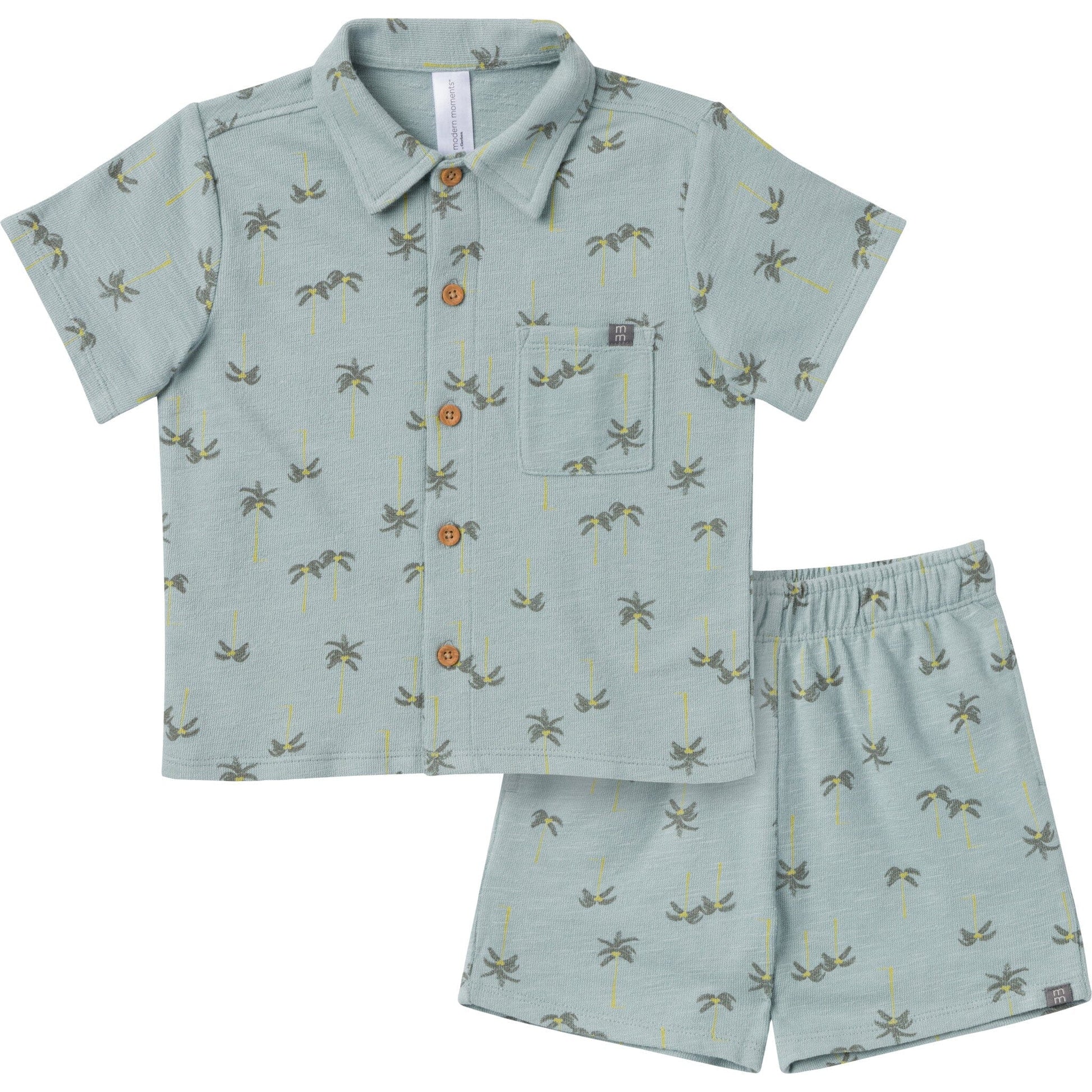 2-Piece Infant & Toddler Boys Blue Resort Shirt and Shorts Set outfits Modern Moments™ by Gerber® 