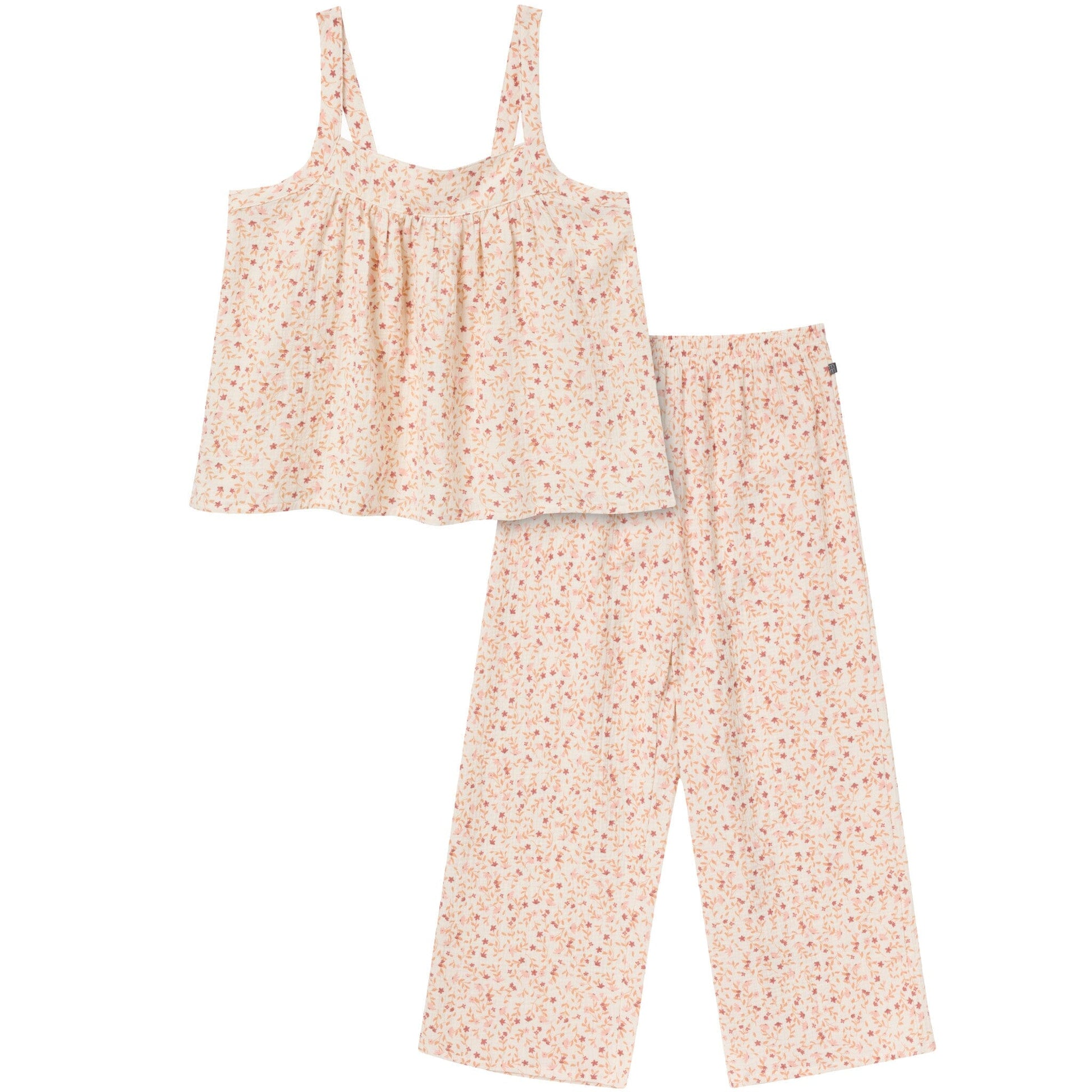 2-Piece Womens Beige Vine Floral Cropped Pants Set outfits Modern Moments™ by Gerber® 