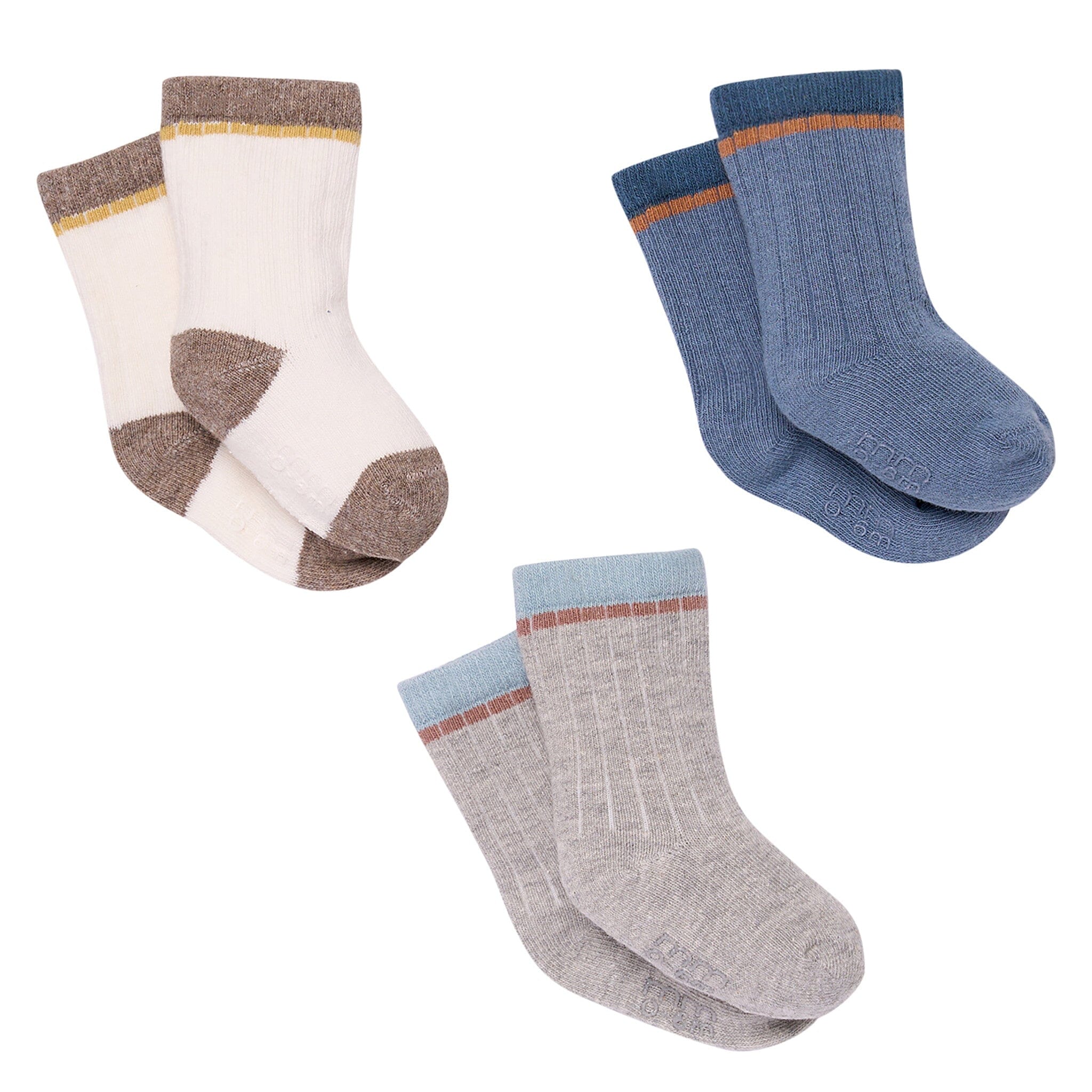 3-Pack Baby Boys Blue Colorblock Socks socks modern moments™ by Gerber® 