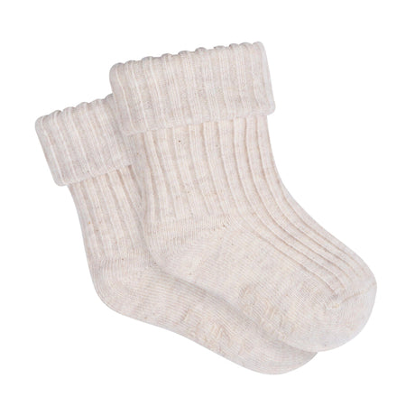 4-Pack Baby Neutral Rolled Cuff Ribbed Socks