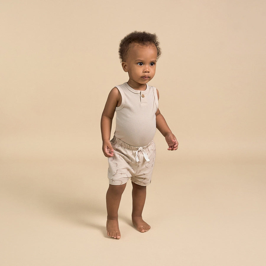 4-Piece Baby Boys Tan & Blue Bodysuits and Shorts Set – Gerber ...
