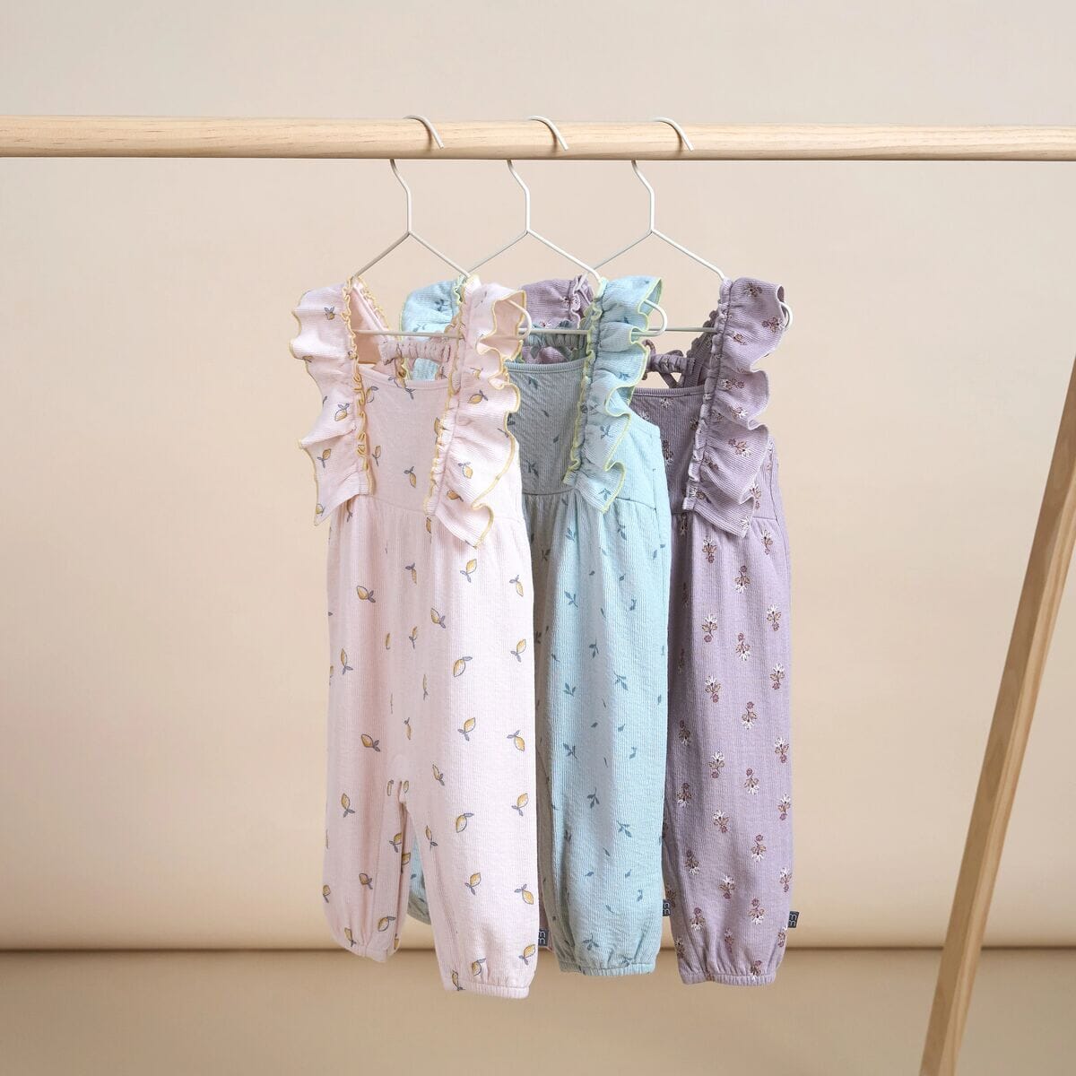 Baby Girls Rose Lemons Ruffles Long Leg Romper rompers Modern Moments™ by Gerber® 