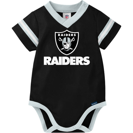 Baby Boys Las Vegas Raiders Jersey Short Sleeve Bodysuit