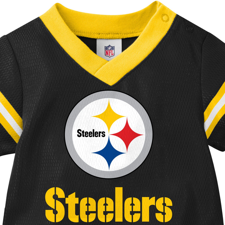 Baby Boys Pittsburgh Steelers Short Sleeve Jersey Bodysuit