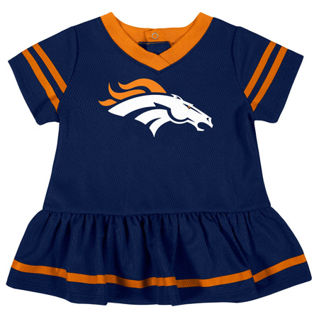 2-Piece Baby Girls Denver Broncos Dress & Diaper Cover Set