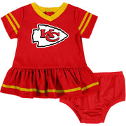 Baby Girls Kansas City Chiefs Dress & Diaper Cover Set NFL NFL 