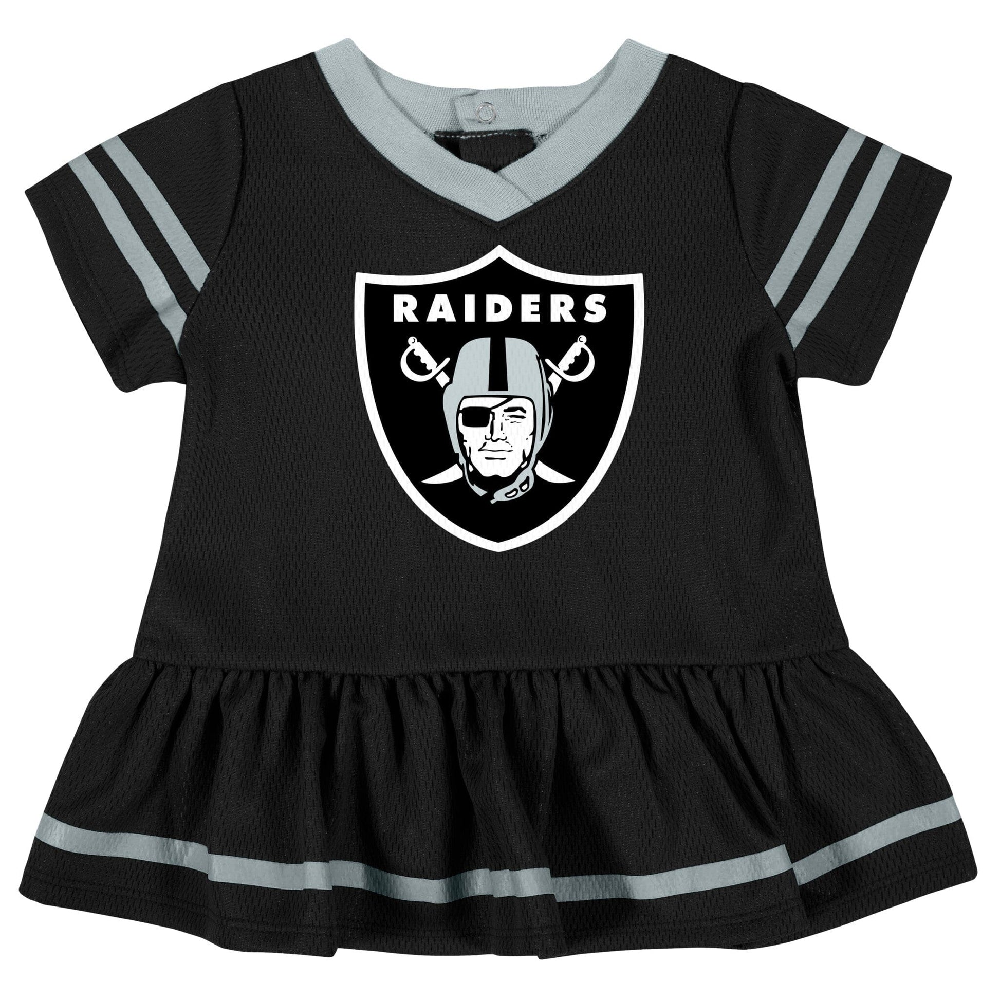 Baby Girls Las Vegas Raiders Dress & Diaper Cover Set NFL NFL 
