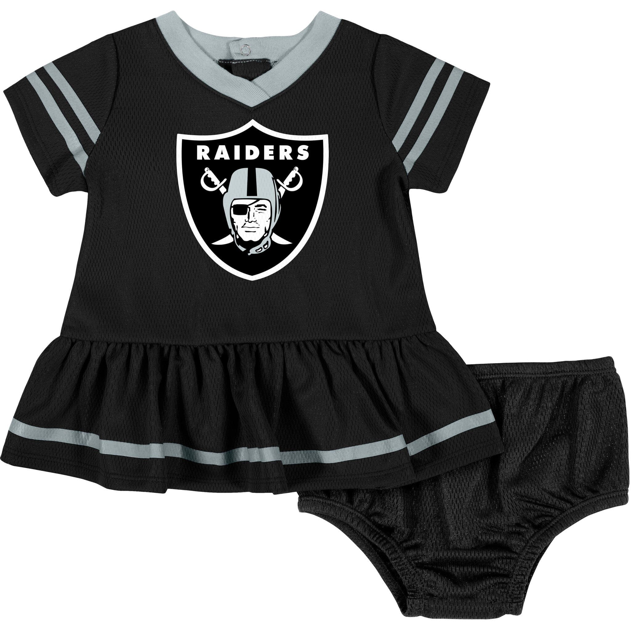 Baby Girls Las Vegas Raiders Dress & Diaper Cover Set NFL NFL 