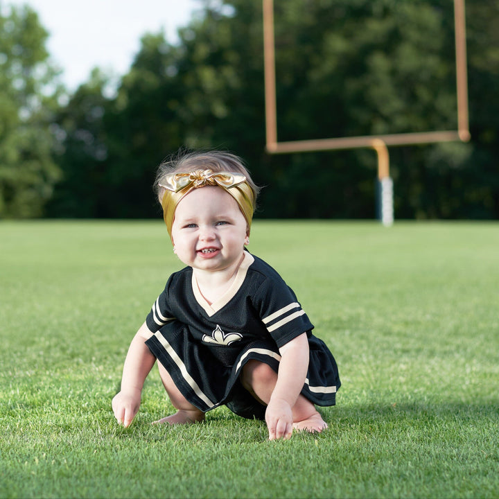 2-Piece Baby Girls New Orleans Saints Dress Diaper Cover Set