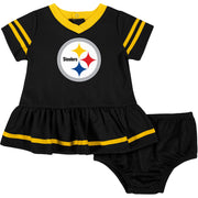 Baby Girls Pittsburgh Steelers Cheerleader Dress and Diaper Cover Set NFL NFL 