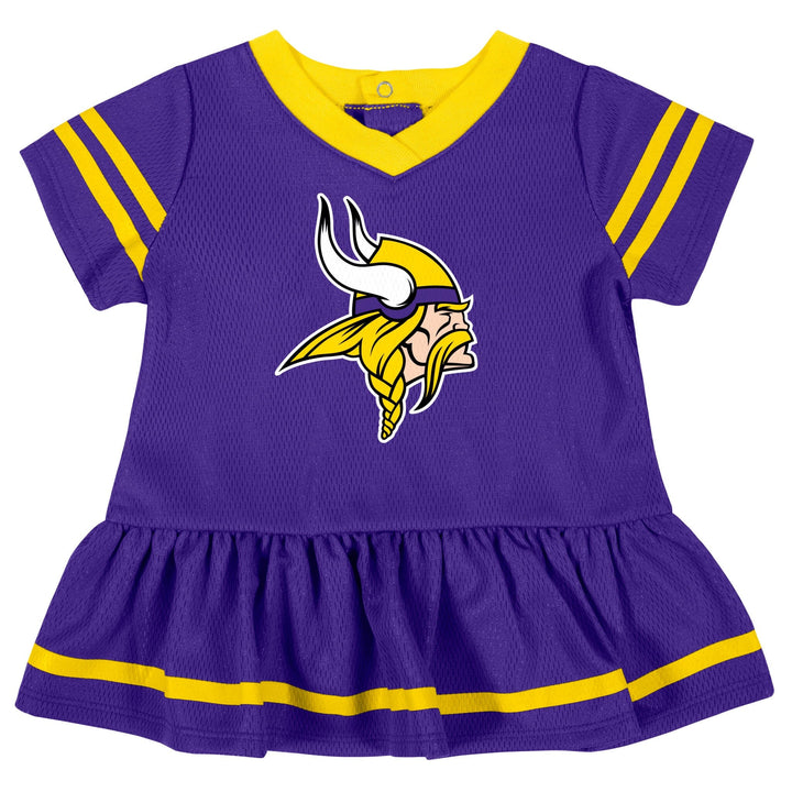 Baby Girls Minnesota Vikings Cheerleader Dress and Diaper Cover Set NFL NFL 