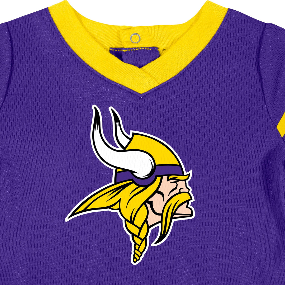 Baby Girls Minnesota Vikings Cheerleader Dress and Diaper Cover Set NFL NFL 