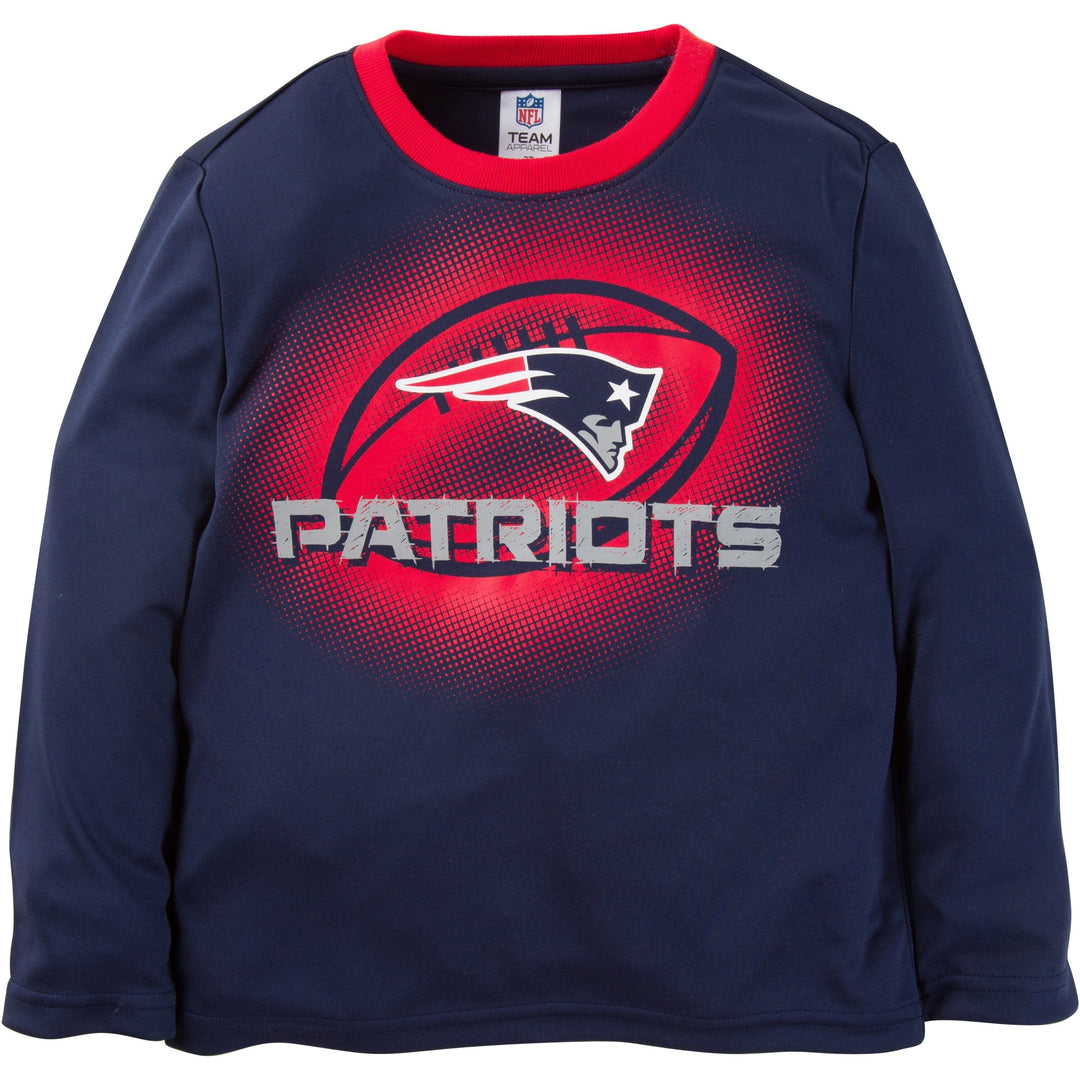 NFL New England Patriots Toddler Boys Long Sleeve Performance Tee Shirt