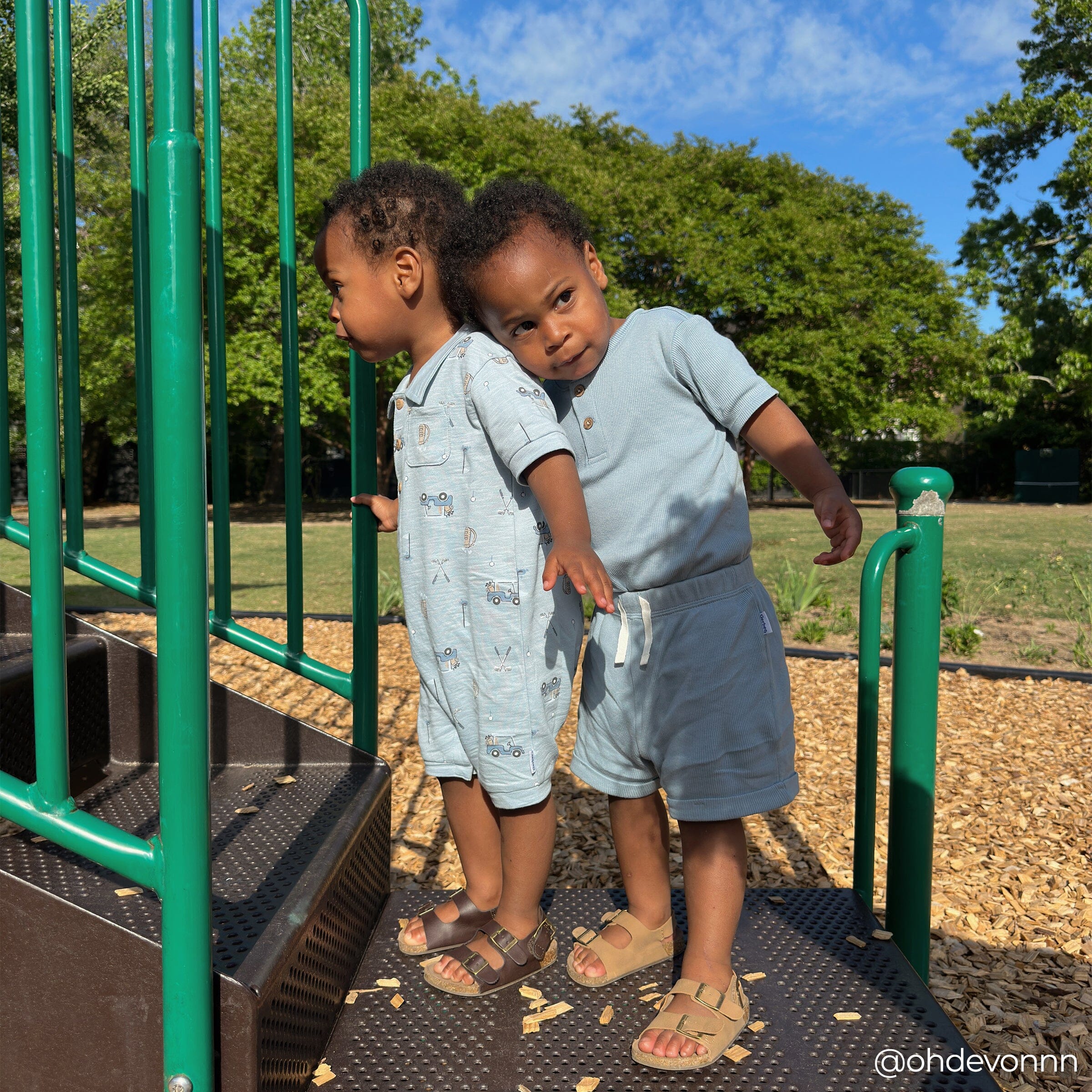 2-Piece Baby Boys Blue Bodysuit and Shorts Set – Gerber